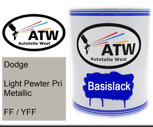 Dodge, Light Pewter Pri Metallic, FF / YFF: 1L Lackdose, von ATW Autoteile West.